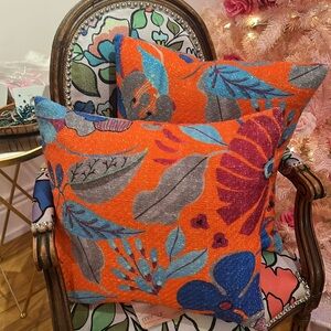 Mersur 18x18 Palermo Pillow removable cover down insert usa made italian fabric